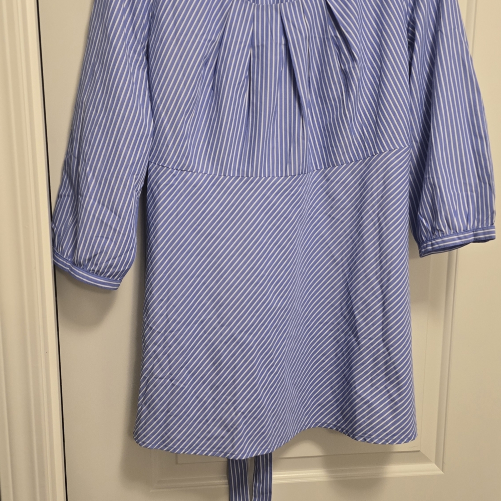 Motherhood Blue and White Maternity Top